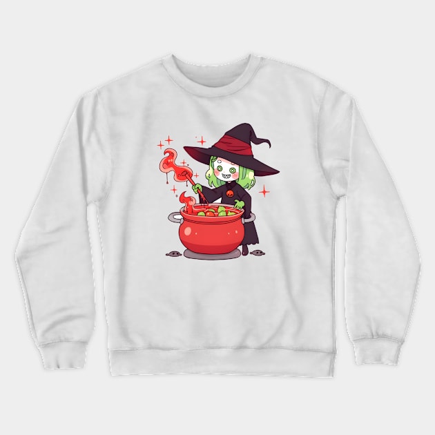 Witch Halloween Tee Crewneck Sweatshirt by ragil_studio